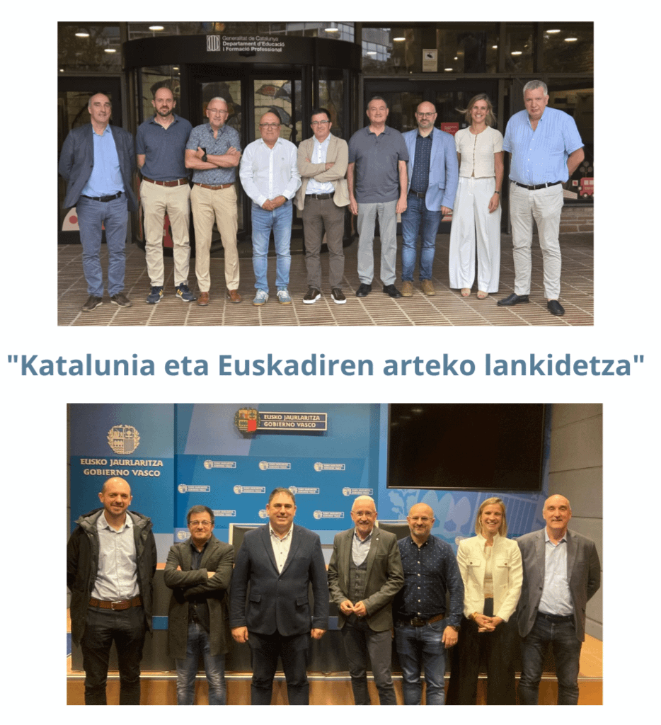 Encuentro entre HETEL y la asociación catalana de FP ACFPI con Francesc Roca, Secretario General de FP del Gobierno de Cataluña